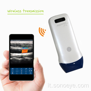 Sonda lineare wireless 128 Elementi Doppler a colori Doppler